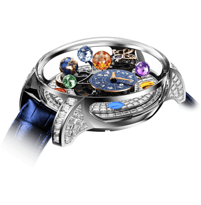 Jacob &amp;amp; Co. Astronomia Tourbillon Solar Baguette Jewerly Planets Zodiac Limited Edition 44mm