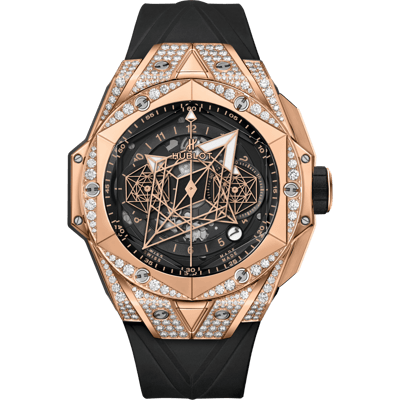 Hublot Big Bang Unico Sang Bleu II King Gold Pav&eacute; 45mm