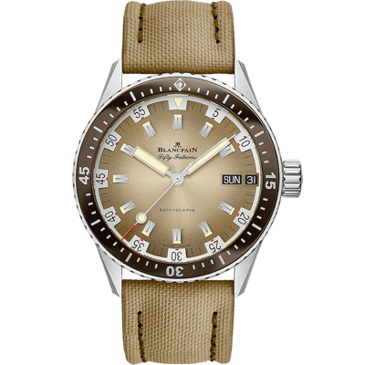 Blancpain Fifty Fathoms Bathyscape Day Date Desert Edition 43mm