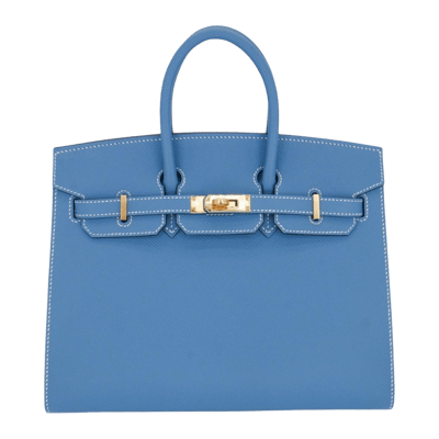 Herm&egrave;s Birkin 25 cm Epsom Sellier Bleu Jean Gold Hardware
