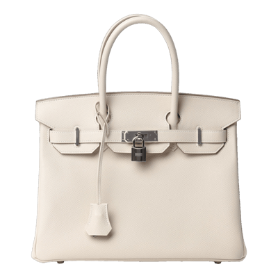 Herm&egrave;s Birkin 30 cm Epsom Craie Palladium Hardware
