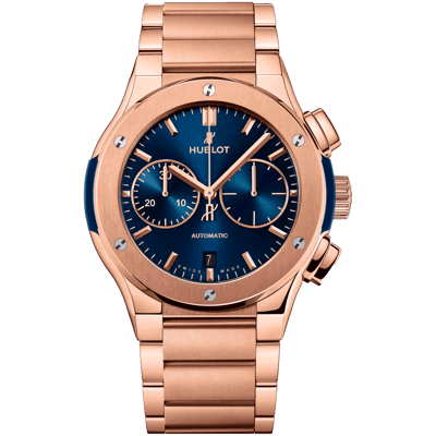 Hublot Classic Fusion Chronograph Blue King Gold Bracelet 45mm