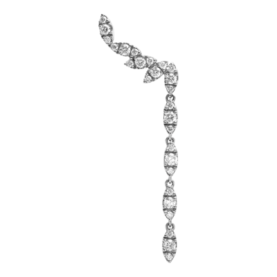 Helena Joy Amanda Divine Earrings Long Model White Gold Diamond