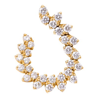 Helena Joy Amanda Twist Earrings Yellow Gold Diamond