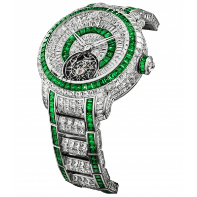 Jacob &amp;amp; Co. Caviar Tourbillon Diamond Bracelet Tsavorites Limited Edition47mm