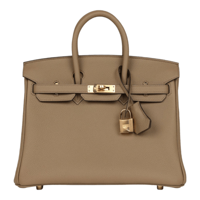 Herm&egrave;s Birkin 25 cm Togo Beige Marfa Gold Hardware