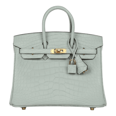 Herm&egrave;s Birkin 30 cm Mississippiensis Alligator Matte Gris Neve Gold Hardware