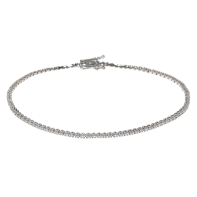 Penelope Ashford Tennis Bracelet 14K White Gold 100 Diamonds