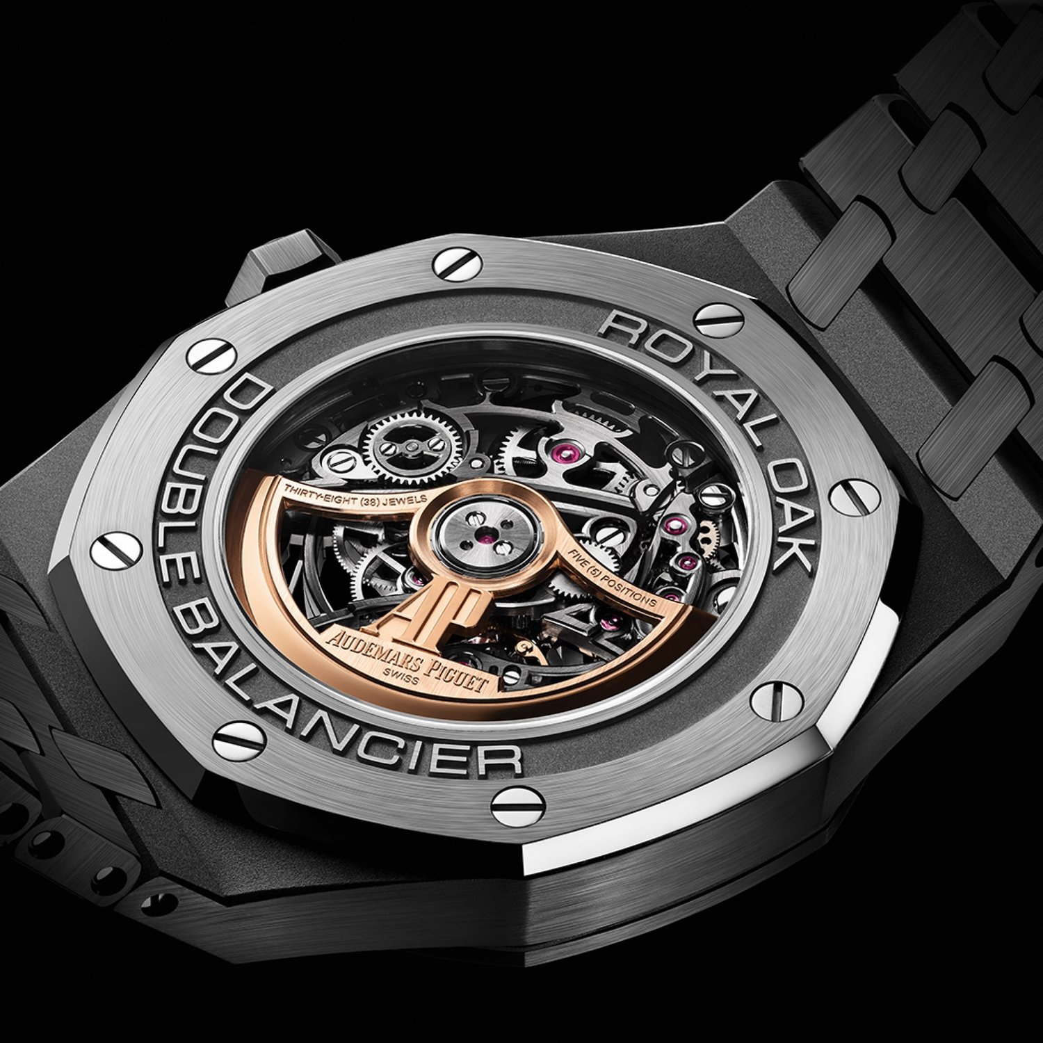 Audemars Piguet Royal Oak Double Balance Wheel Openworked Black (15...