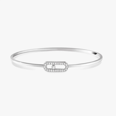 Messika Move Uno Pav&eacute; Flex Bangle Bracelet