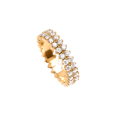 Helena Joy Amanda Empire Ring Yellow Gold Full Diamond Turn