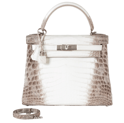 Herm&egrave;s Kelly 28 cm Niloticus Crocodile Matte Himalaya Palladium Hardware