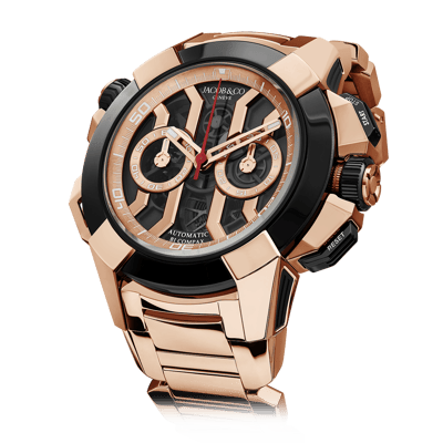 Jacob &amp; Co. Epic X Chrono Rose Gold Bracelet 47mm