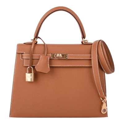 Herm&egrave;s Kelly 25 cm Epsom Sellier Gold Gold Hardware