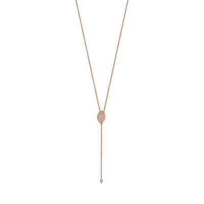 Helena Joy Amanda Long Necklace Rose Gold Diamond