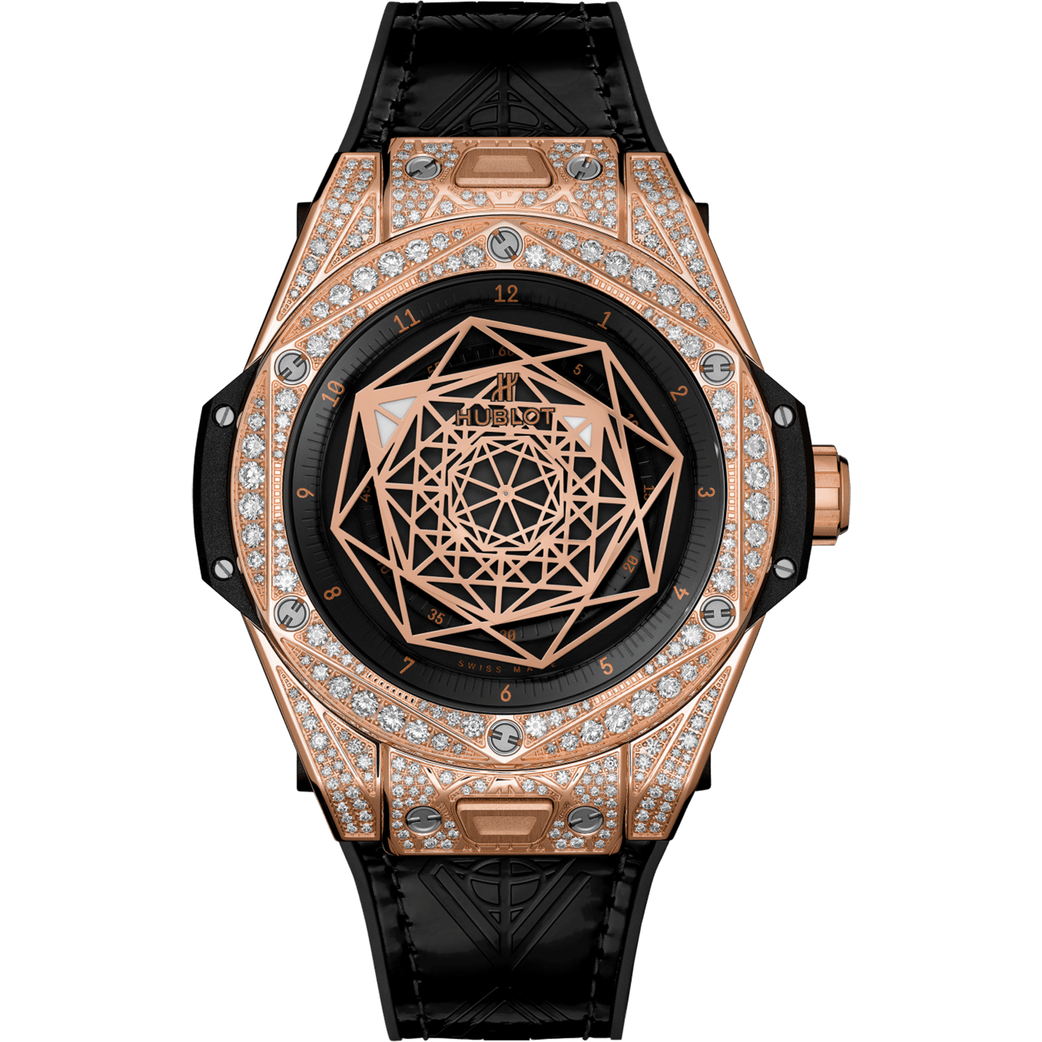 Hublot sang clearance bleu black diamond