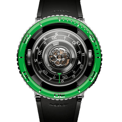 MB&amp;amp;F Horological Machines N7 Aquapop Titanium Green Limited Edition 53.8mm