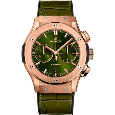 Hublot Classic Fusion Chronograph King Gold Green 45mm
