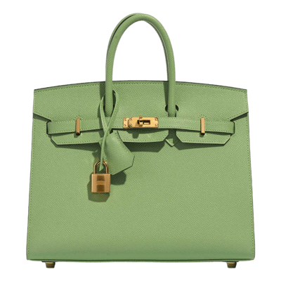 Herm&egrave;s Birkin 25 cm Epsom Sellier Vert Criquet Gold Hardware