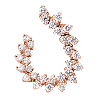 Helena Joy Amanda Twist Earrings Rose Gold Diamond