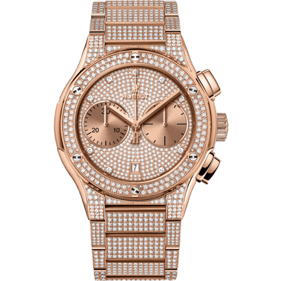 Hublot Classic Fusion Bracelet King Gold Full Pav&eacute; 45mm