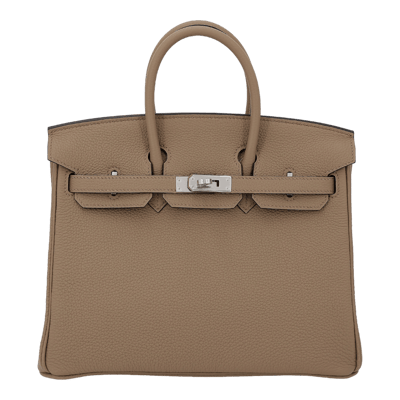 Herm&egrave;s Birkin 25 cm Togo Beige Marfa Palladium Hardware