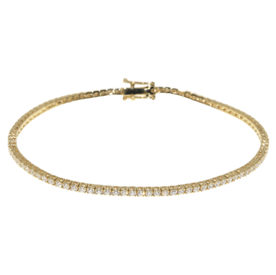 Penelope Ashford Tennis Bracelet 14K Yellow Gold 93 Diamonds