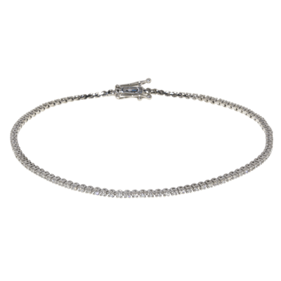 Penelope Ashford Tennis Bracelet 14K White Gold 100 Diamonds