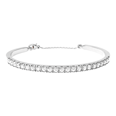 Helena Joy Iris Classic Bangle White Gold Diamond