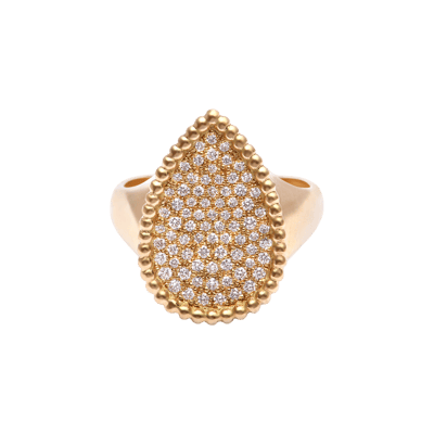 Helena Joy Chevali&egrave;re Pear Pavage Grand Mod&egrave;le Yellow Gold Diamond
