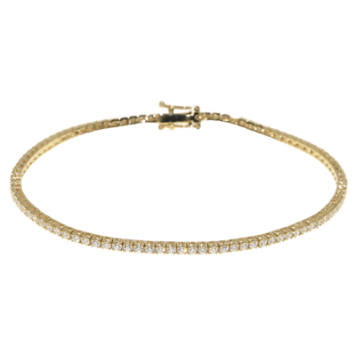 Penelope Ashford Tennis Bracelet 14K Yellow Gold 93 Diamonds