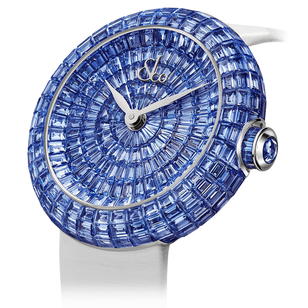 Jacob Co. Brilliant Full Baguette Icy Blue Sapphires Limited