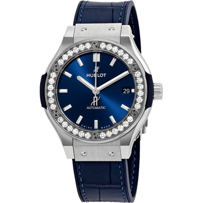 Hublot Classic Fusion Titanium Blue Diamonds 38mm