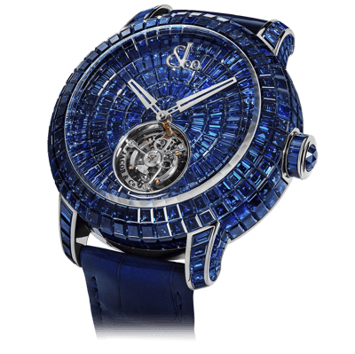 Jacob &amp;amp; Co. Caviar Tourbillon Baguette Blue Sapphires Limited Edition 47mm