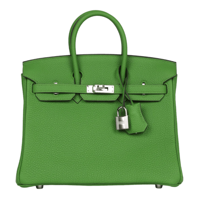 Herm&egrave;s Birkin 25 cm Togo Vert Yucca Gold Hardware