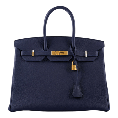 Herm&egrave;s Birkin 35cm Togo Bleu Nuit Gold Hardware