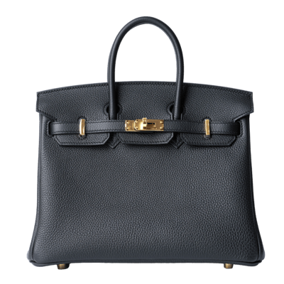 Herm&egrave;s Birkin 25 cm Togo Noir Gold Hardware