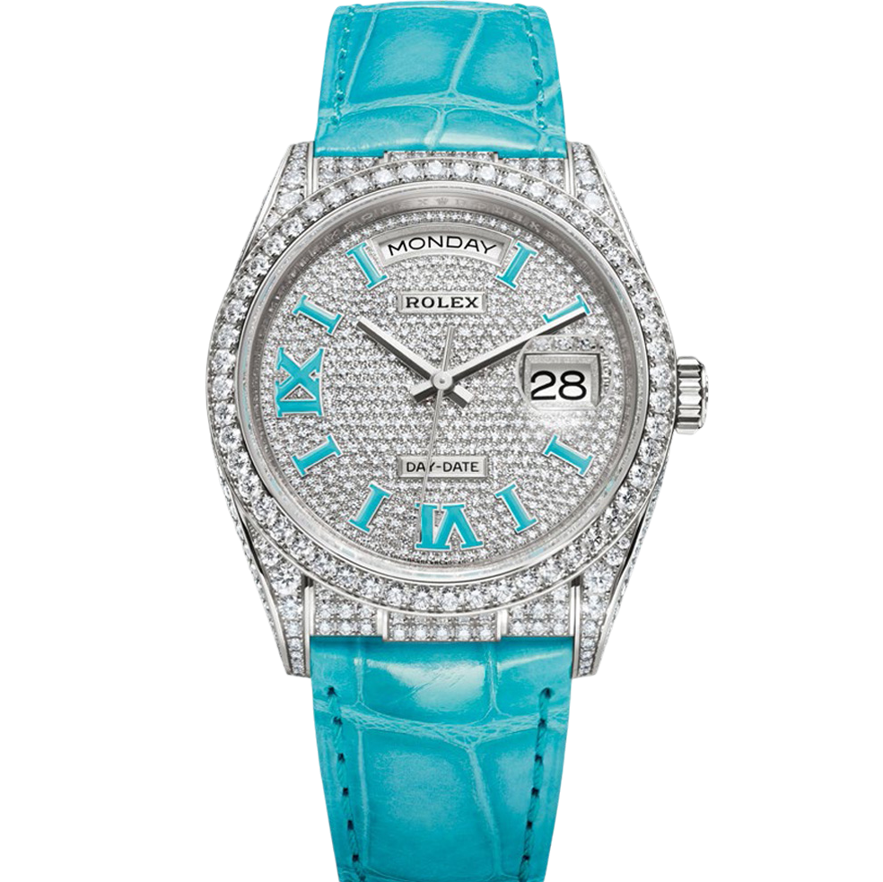 Rolex Oyster Perpetual Day Date Turquoise 128159RBR 0002