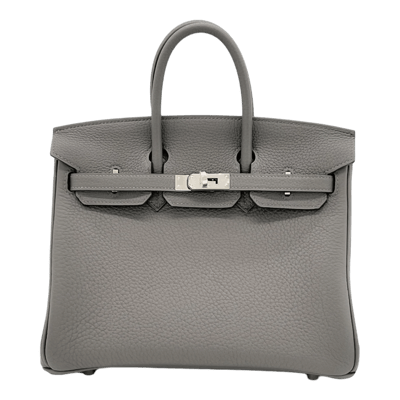 Herm&egrave;s Birkin 25 cm Togo Gris Meyer Palladium Hardware