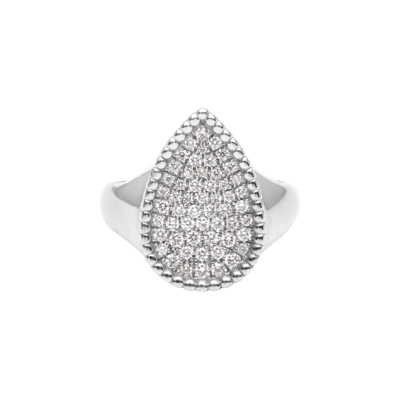 Helena Joy Chevali&egrave;re Pear Pavage PM White Gold Diamond