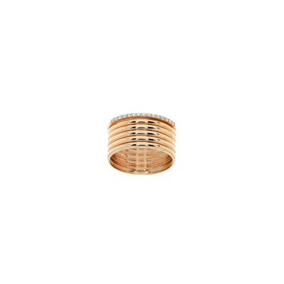 Helena Joy Sophia Rose Gold Diamond Six Ring
