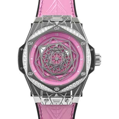 Hublot Big Bang One Click Sang Bleu Steel Pink Diamonds Limited Edition 39mm