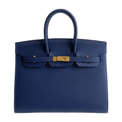 Herm&egrave;s Birkin 25 cm Epsom Sellier Bleu Navy Gold Hardware