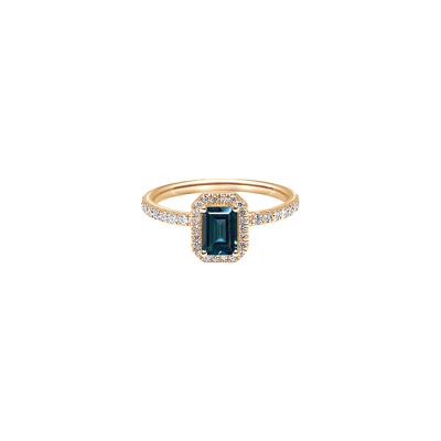 Helena Joy Mila Blue Yellow Gold Diamond Ring