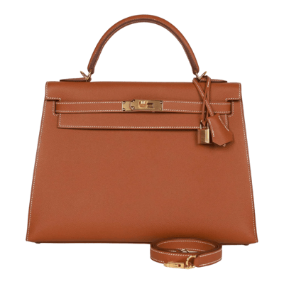 Herm&egrave;s Kelly 32 cm Epsom Sellier Gold Gold Hardware