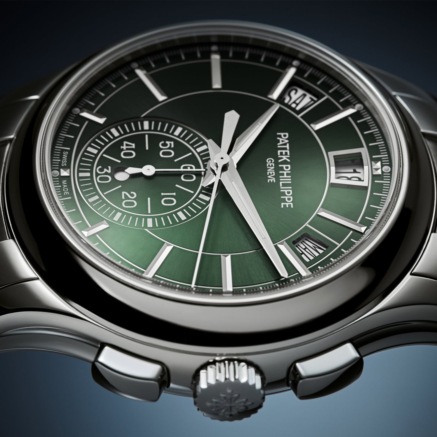 Philippe Annual Calendar Chronograph Patek 5905p Green Patek