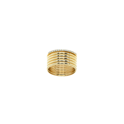 Helena Joy Sophia Yellow Gold Diamond Six Ring