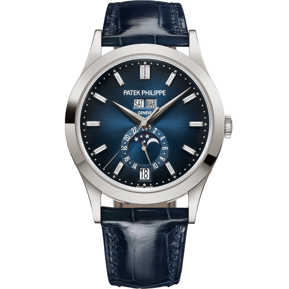 Patek Philippe Complications Annual Calendar Moon Phases Blue
