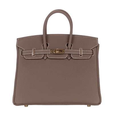 Herm&egrave;s Birkin 25 cm Togo Etoupe Gold Hardware