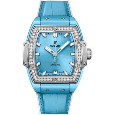 Hublot Spirit of Big Bang Light Blue Ceramic Titanium Diamonds 39mm